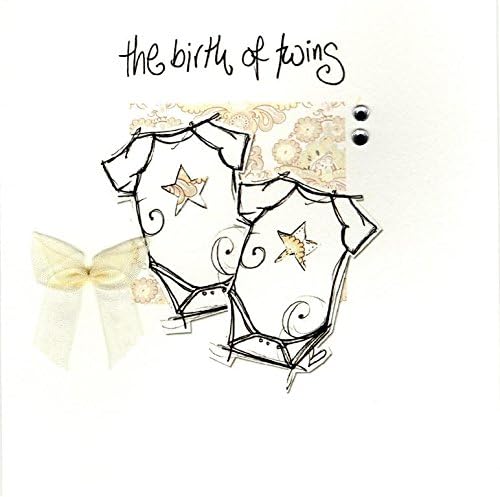 Tracey Russell New Baby Twins Congratulations Embellished Greeting Card By Cards