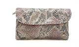 Stephanie Johnson KATIE Folding Clutch - Natural Faux Python