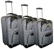 XOXO Women's 3 Piece Expandable Jacquard Luggage Set with Studs