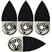 ZFE Finger Sand Pad Oscillating MultiTool for Bosch Fein Dremel Makita Multimaster Multifunction Tools Pack of 4Pcs