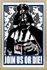 Star Wars Poster und Holz-Rahmen - Join Us Or Die! (91 x 61cm)