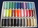 Rainbow Colour Sewing Thread Sets - 33 Spools (All purpose polyester domestic sewing machine thread) by 60&deg;