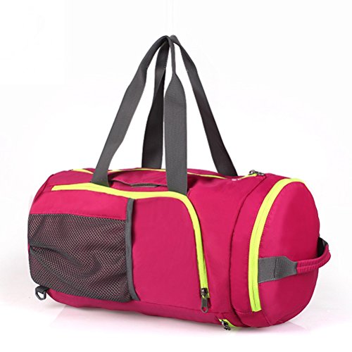 TGLOE-Itemship Luggage Bags Variety Usage Travel Bags Korean Newest Style Long Folding Backpack & Handbag Luggage Bags (Rose)