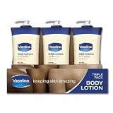 Vaseline Total Moisture Conditioning Body Lotion with Vitamins E & A, 20.3 fl oz (Pack of 3)