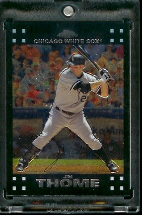 2007 Topps Chrome #205 Jim Thome Chicago White Sox Baseball Card - Mint Condition - Shipped In Protective Display Case !