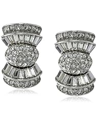 Ben-Amun Jewelry Deco Crystal Bow Clip-On Earrings
