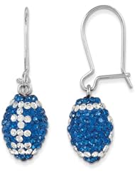Sterling Silver Swarovski Elements Indianapolis Spirit Football Earrings