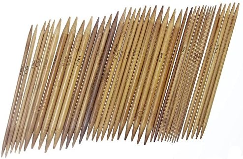 Knitting Needles Lot 15*5 PCS 15Size 20cm Double Pointed Carbonized Bamboo Knitting Needles Wholesale, Material Carbonized Bamboo, Knitting Needles Set