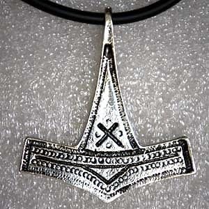 THOR'S HAMMER Silver Pewter Pendant THORS Mjǫlnir THOR Mjollnir Mjölner Mjølner Necklace