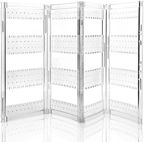 Gudluck Foldable Acrylic Earring Screen Stand Holder - holds up to 144 pairs of earrings