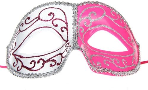 New Fashion Anonymous Party Face Masks Damask Fabric Mask Two Tone