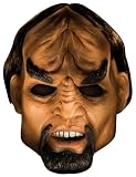 Men's Star Trek The Next Generation Deluxe Adult Worf Latex Mask, Multi, STANDARD