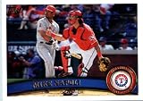 2011 Topps Update Series Baseball Card # US19 Mike Napoli - Texas Rangers - MLB Trading Card In Protective Screwdown Case!