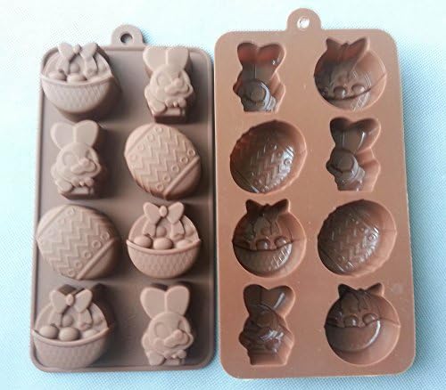 Ainest DIY Ice Cube Silicone Cake Chocolate Decorating Molds Mould Baking Tools Free Easter