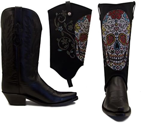 Old West Boots With Sugar Skull BootRoxx Size 8.5