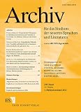 Produkt-Bild: Archiv f&uuml;r das Studium der neueren Sprachen und Literaturen