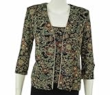 IMAGE OF Alex Evenings Petite Women's 2 Piece Garment Black Multi MP