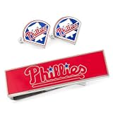 Philadelphia Phillies Cufflinks and Money Clip Gift Set-CLI-PD-PHP-CM