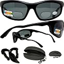 RECOIL POLARIZED BIFOCAL SUNGLASSES READING MAGNIFIERS READERS 250 BLACK FRAME