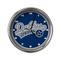 Dallas Cowboys Chrome Clock