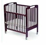 Foundations 60-SS-C2 Travel Sleeper Compact-Size Folding Drop Side Crib - Cherry