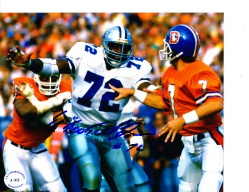 Dallas Cowboys Ed Too Tall Jones Autographed 8x10 Photo w/COA