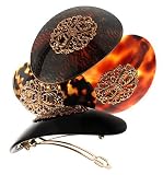 France Luxe Filigree Florentine Oval Volume Barrette - Classic