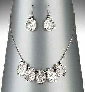 Diamanté Pear Drop Necklace 