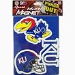 Kansas Jayhawks NCAA Multi Magnet Sheet 3 Magnets