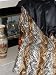 Cheetah with Black Satin | Faux Fur Throw | 60 Inches by 70 Inches