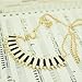 BUYINHOUSE Golden Gothic Punk Rock DJ Bar Vertical Stripes Necklace Pendant - Black&White