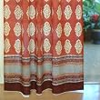 Spice Route ~ Decorative Red Orange Moroccan Tab Top Curtain 84x46