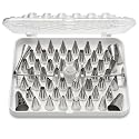 Ateco 55-Piece Plastic Decorating Tube Set with Hinged Storage Box