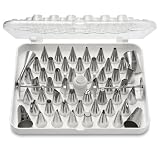 Ateco 55-Piece Plastic Decorating Tube Set with Hinged Storage Box by Ateco