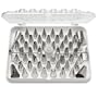 Ateco 55-Piece Stainless Steel Decorating Tube Set with Hinged Storage Box