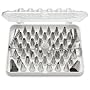 Ateco 55-Piece Plastic Decorating Tube Set with Hinged Storage Box