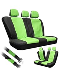 Automotive Parts and Accessories: OxGord Leatherette Bench Seat Covers Universal Fit for Car Truck SUV Van, Green - OxGord