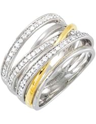 1/2 ct tw Two Tone Diamond Ring in 14k White & Yellow Gold - Size 7