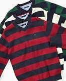 Tommy Hilfiger Kids Sweater, Little Boy Chuck Striped Vneck