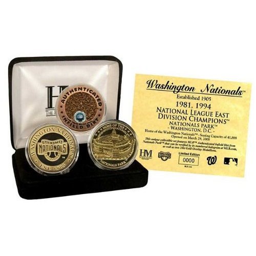 WASHINGTON NATIONALS 24kt Gold and Infield Dirt 3 Coin Set