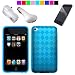 Attractive Silicone Skin for Apple iPod Touch 4th Generation with Clear Screen Protector for 4th gen ipod + USB Car and Wall Charger for itouch 4G