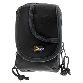 OSN DC-124 Black Digital Camera Case for Canon Powershot A590 IS, A650 IS, A720 IS, A1000 IS, A1100 IS, A2000 IS, A2100 IS, SX100 IS, SX110 IS, SX120 IS, SX200 IS, G7, G9, G10, G11, S90 & TX1 Digital Cameras