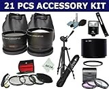21 Pcs Kit for SONY DSC-H10 (with the Ring), Includes: 58MM 2.0X High Defin ....