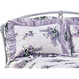 Lilac Bouquet Ruffled Quilted Sham