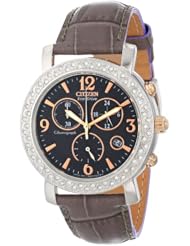 Citizen Womens FB1298-05H Eco-Drive BRZ Swarovski Crystal Accented Chronograph Watch