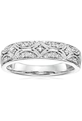 Sterling Silver Diamond Band Ring (1/20 cttw, I-J Color, I2-I3 Clarity)