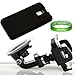 Ultra Durable Compact Car Mount Kit: Black Compatible Car Mount LG Optimus 2X Android Phone + Black Silicone Skin + VanGoddy Live*Laugh*Love TM Wristband!!