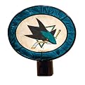 Art Glass Nightlight - Sharks (4.25 x 4.25 x 16.5")