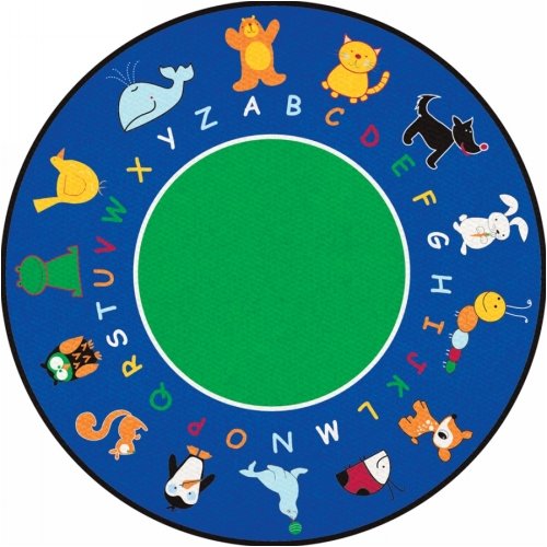Learning Carpets ABC Animals Rug - Circle Large