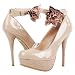 Covina04 Ankle Strap High Heel Pumps NUDE